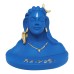 VOILA Polyvinyl Chloride Lord Adiyogi Shiva Statue Mahadev Murti for Car Dashboard Decorative Showpiece Blue